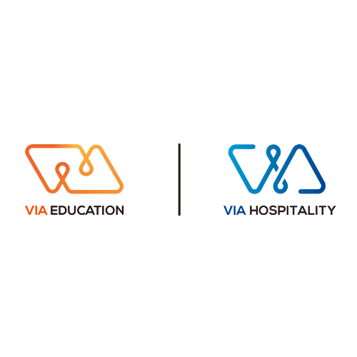 VIA Education & VIA Hospitality logo